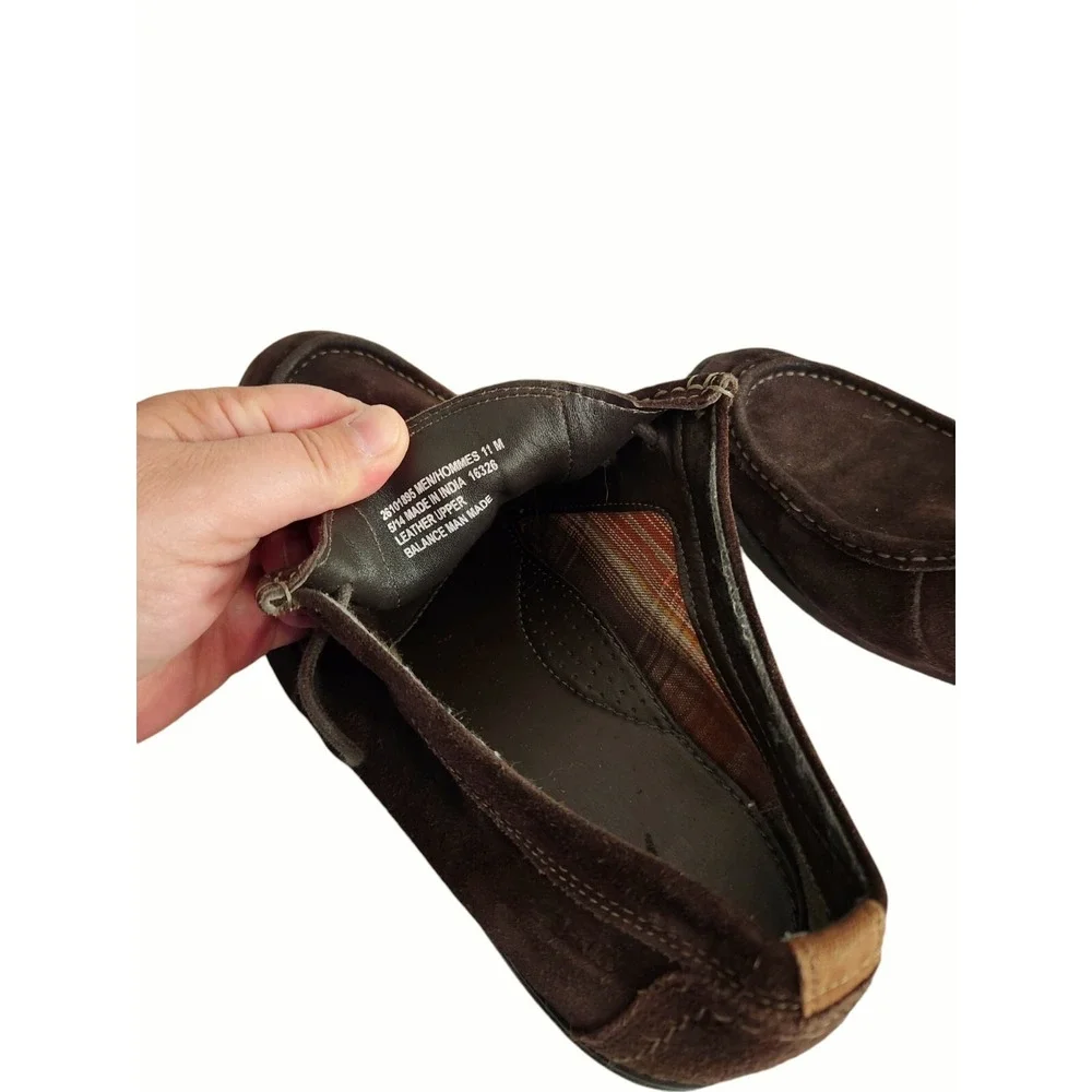 Clarks Men‎ Delsin Leather Oxford Casual Suede Shoes Loafers Deep Brown Size 11